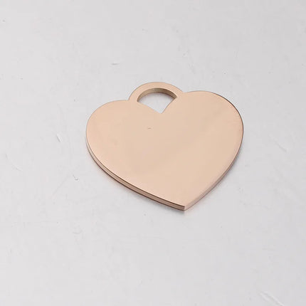 20pcs 20mm 25mm 304 Stainless Steel gold steel Color Heart Charms Pendant For Jewelry Making DIY Jewelry Findings
