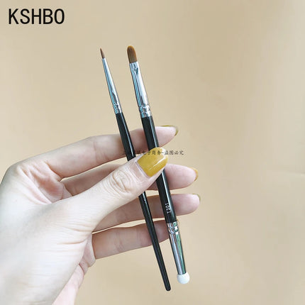 KSHBO 2pcs/set Brow Contour Brush Eyebrow Eyeliner Brush Portable Small Angled Eyebrow Liner Brush Women Makeup Cosmetic Tools