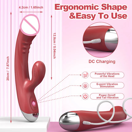 Clit Sucker Vagina G-Spot Vibrator for Women Dildo Vibrator Clitoris Sucking Stimulator Female Masturbation Sex Toy for Women