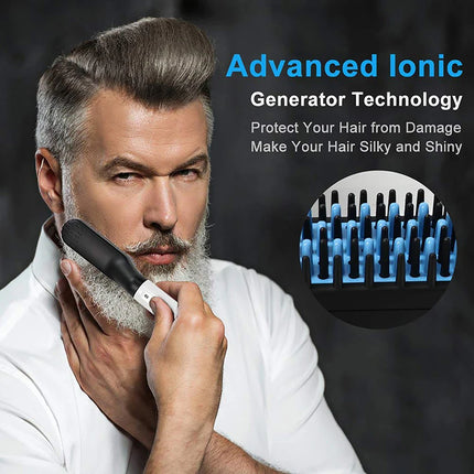 Portable Heated Hair Straighteners Mini Beard Straightener Comb Electric Flat Iron For Men Long And Short Hair Straightener