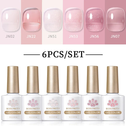 BORN PRETTY Cat Magnetic Moonlight Gel Nail Polish Set 10ml Sparking White Silver Water-light Soak Off UV Gel Nail Art Manicure