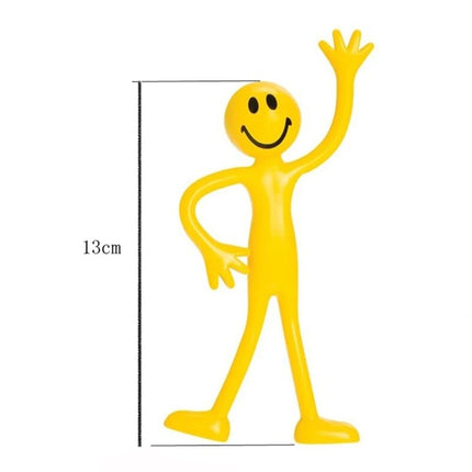 3 PCS Funny Kids Iron Wire Toy  For Adjustable Joints Smiley Expression Toys Flexible Phone Holder Decompression Lovely Gift