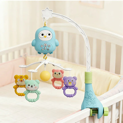360° Bird Musical Remote Control Baby Crib Mobile Rotating Soft Light Bed Bell Toy Timing Hanging Infant Newborn Bedside Gift