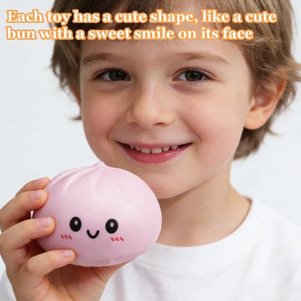 Dumpling Squishy Squeeze Toys Smile Face Dumpling Anti-Stress Ball Soft Fidget Mystery Squishy Tabas Bun Slow Rebound Sqush Toys