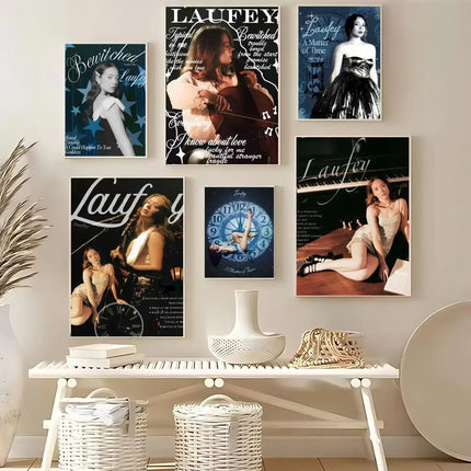 Singer Cute L-LaufeyS Modern Wall Art Poster Sticker For Living Room Bedroom Bar Home Decor Mural Painting Decoration