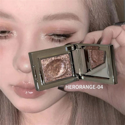 Metallic Glitter Eyeshadow Cream Sparkling Mousse Shimmer Highlighter Pressed Pigments Punk Purple Pearlescent Eyeshadow Palette
