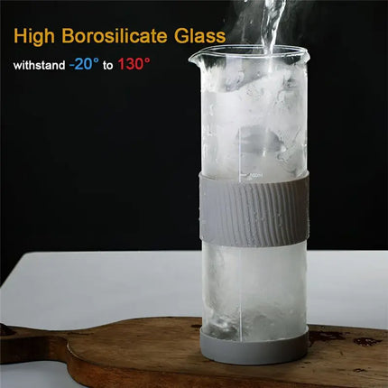 AEE2-Airtight Cold Brew Coffee Maker & Tea Infuser - 800Ml Glass Carafe Pitcher For Iced Coffee Brewing,Glass Coffee Pot