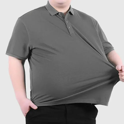 Men's Polo Shirt 8XL Extra Large Loose Fit Casual Business T-shirt Summer Fashion Heavy Set Clothing