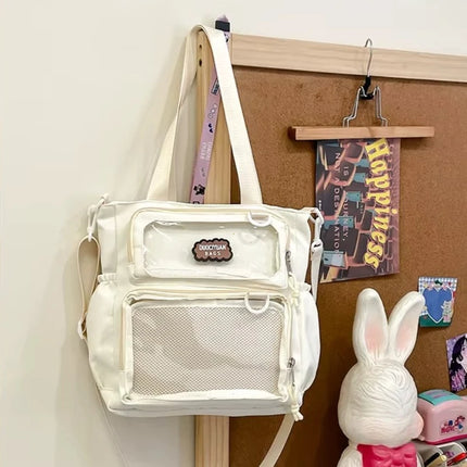 New Y2K Sweet Girl's Ulzzang Ita Bag Large-capacity Crossbody Bag Japanese Comic Exhibition Single Shoulder Bag with Insert