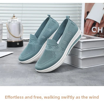Spring New Women's Sports Shoes, Fashionable, Breathable, Lightweight, Non-slip, Wear-resistant, Casual Sports Shoes, Flat Shoes