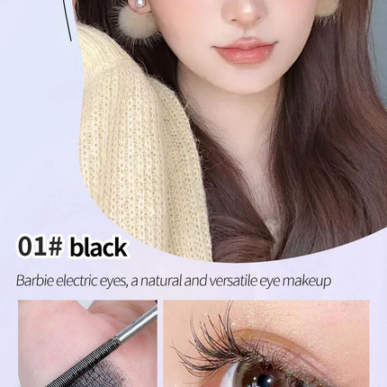 Waterproof Metallic Tube Mascara Black/Brown Silk Fiber Long Curling Non-Clumping Eyelash Extensions Spiral Makeup for Eyes
