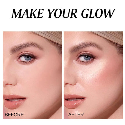 6Colors Face Brightening Highlighter Palette Monochrome Pearlescent Fine Glitter White Champagne Waterproof High Gloss Highlight