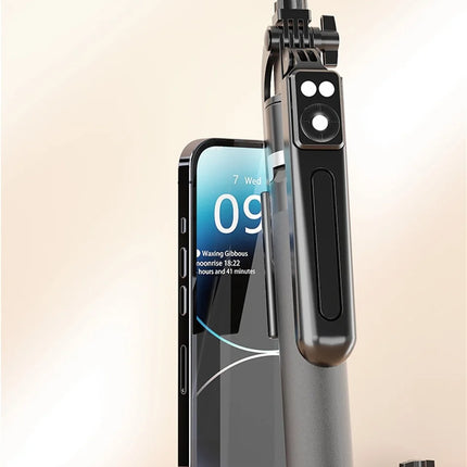 FANGTUOSI 2025 new Expandable Phone Tripod stand Selfie Stick With fill light With Detachable BT Wireless Remote for smartphone
