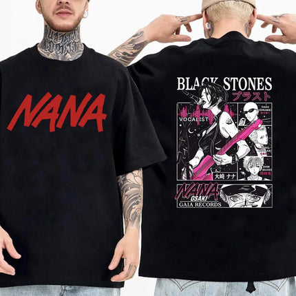 Anime Nana Osaki Printed Cartoon Anime T-Shirt Men's Short Sleeve Cotton High Quality Harajuku Streetwear Fashion Men's T-Shirt