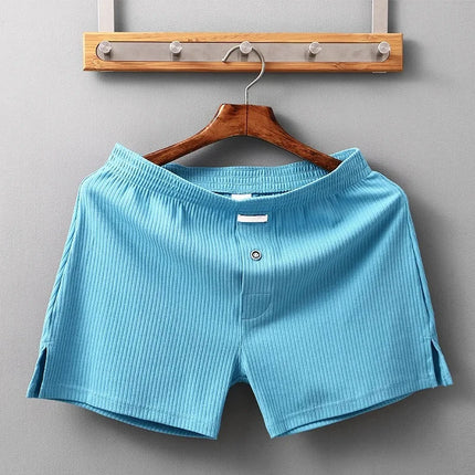 Stretch Cotton Underwear Mens Boxer Shorts Threaded Aro Pants Sleepwear Loungewear Shorts Boxers Male Underpants Panties
