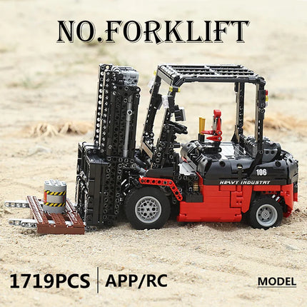 Mould King 13106 Technical Car Toys The Motorized MOC-3681 Forklift Building Block Assembly Truck Brick Set Kids Christmas Gift