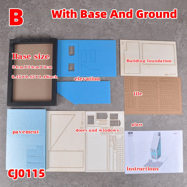 Assembly Architectural model sand table stone house Europeanizing architecture single building diorama Scale model kit 1/35