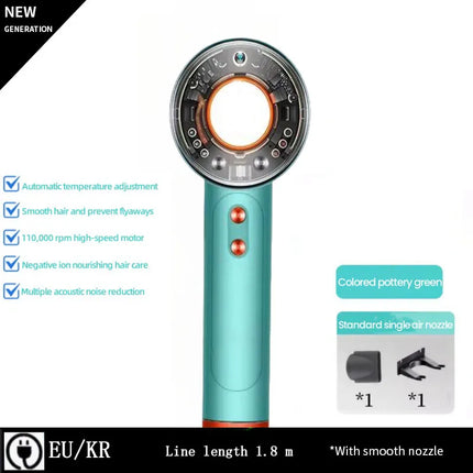 Super Hair Dryer Leafless High Speed Negative Ion Hair Care 160000RPM Fas Dry 220V Super Home Hair Salon Blow Dryer