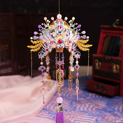 MU Little Phoenix Crown 3d Stereoscopic Metal Jigsaw Puzzle, diy puzzle toy, desktop office decoration, stress-relieving, colorf