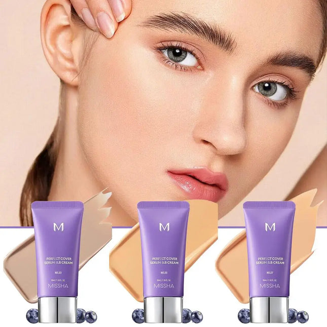 MISSHA Concealing BB Cream Provide Hydration Cover Dullness Fine Line Lightweight Breathable Create Natural Flawless Base Makeup