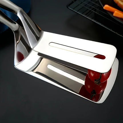 1/3pc Stainless Steel Spatula with Clamp Picnic BBQ Clip Tong Multifunctional Cooking Tool For Frying Fish Steak Kitchen Utensil