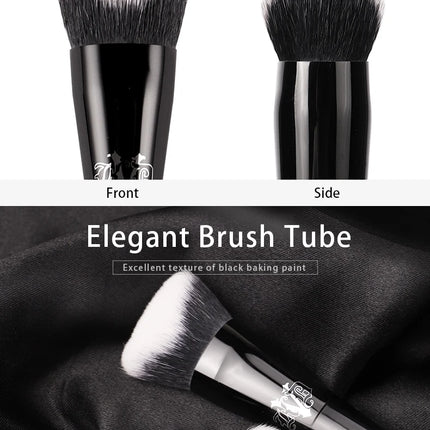 Kat Von D- Makeup Brush 10 Foundation Brush Soft Fiber Hair Elegant Black Handle Brand Makeup Brushes for Woman