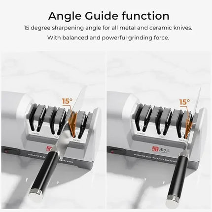 TAIDEA Professional Electric Knife Sharpener - 3-Stage System, Restore and Polish Blades Effortlessly Kitchen Sharpener
