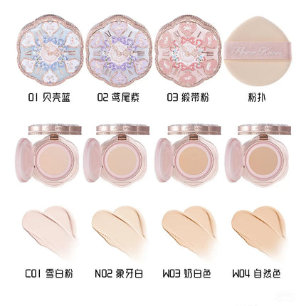 Flower Know bunny Garden Air Cushion CC Cream Foundation Skin-Friendly Moisturizing Concealer Long-Lasting Face Makeup Base