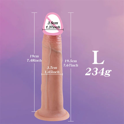 Thick Dildo Man Dick Vagina Massager Adult Women Lesbian Sex Toy Soft Silicone Penis StrapOn With Suction CupFemale Masturbation