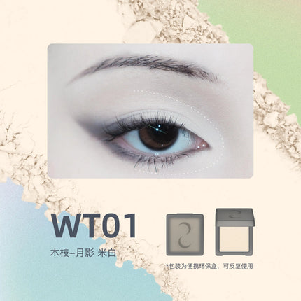 DRAMO Single Color Eyeshadow Palette Matte High Color Blendable Gothic Smoky East to Wear Longlasting Non-fading Eye Makeup