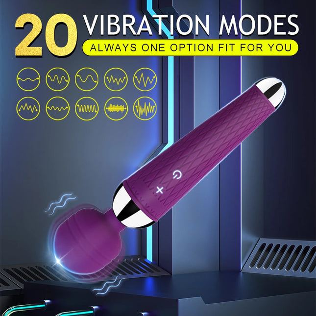 10-Speed Powerful AV Magic Wand Clitoral Sex Toy for Women G-Spot Vibrator Massager Adult Sex Product