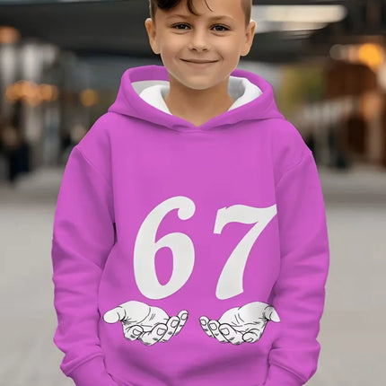 Fun Six Seven 6 7 Meme Design Hoodie for Kids Chaotic Humor Y2k Game Saying Tee Novelty Gift Boys Top Fashion Children's Clothes