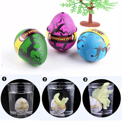 Magical 4PCS Dinosaur Add Water Grow Egg Animal Breeding Process Hatching Growing Educational Teach Funny Toys Interesting Gifts