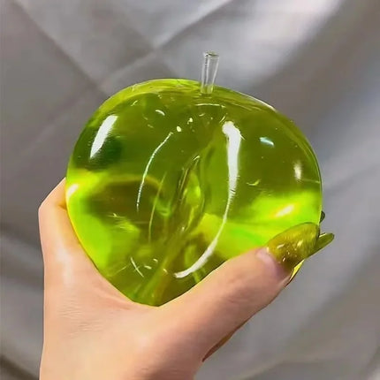 Squishy Green Apple Stress Ball Fidget Sensory Toy for ADHD Autism Slow Rebound Squeeze Toy for Kids Adults Decompression Gift