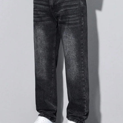 Best-selling black skinny jeans for men, with American design, suitable for all seasons