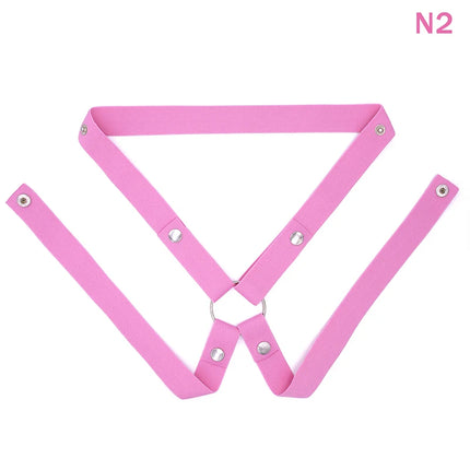 Pink Adjustable Elastic Belt Male Chastity Cage with Anti-Off Device Scrotum Ring Penis Underwear Rope Sex Toy for Men