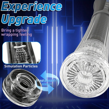 Realistic 3D Textured Ultimate Penis Pumping Experience 9 Frequency Vibrating & Sucking Automatic Male Masturbator Adult Toys 18