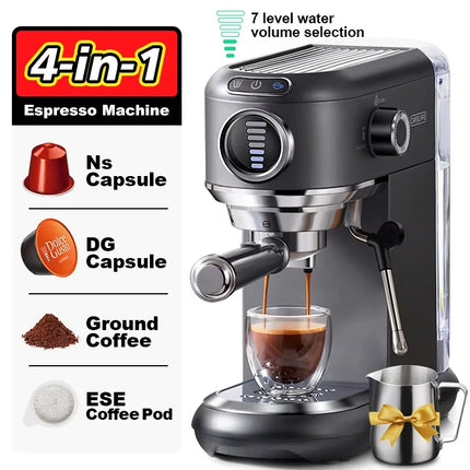 Cafelffe  4-in-1 Coffee Maker Hot/Cold Dolce gusto nespresso machine ESE Pod Ground Cappuccino Espresso Coffee Machine cafetera