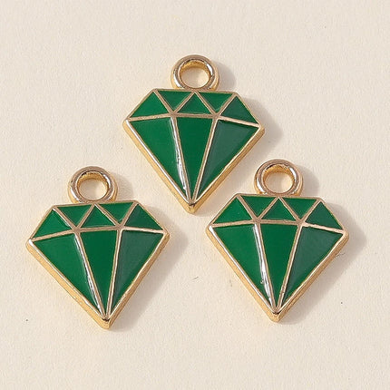 10pcs 11x14mm Cute Enamel Triangle Shape Charms Pendants for Jewelry Making Drop Earrings Necklace Bracelets DIY Crafts Supplies