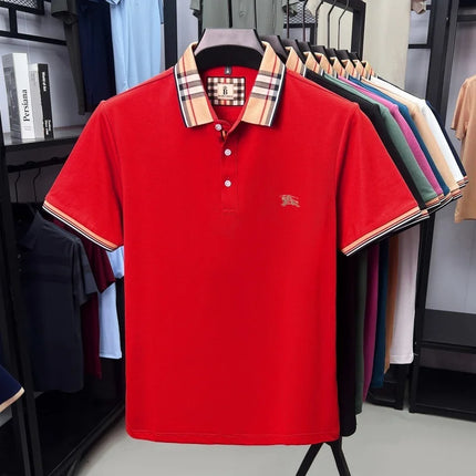 Designer Brand Men's Short-Sleeve Polo Shirt, New Embroidery, Silky Cotton, Breathable, Summer, Korean Fashion Casual Paul T-shirt