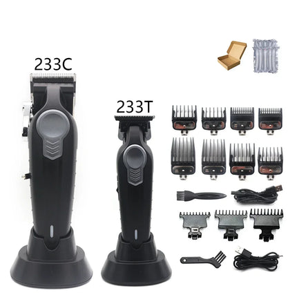 Professional Hair Trimmer Barber Carving Gradient Finish Machine Electric Clipper with Charger Stand Hair Cutting Machine
