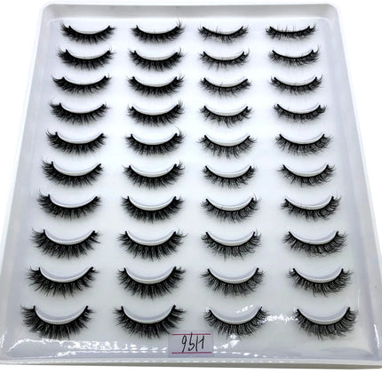 2023 New 20 pairs natural long 3D mink false eyelashes fake lashes makeup kit Mink Lashes extension eye lashes short eyelashes