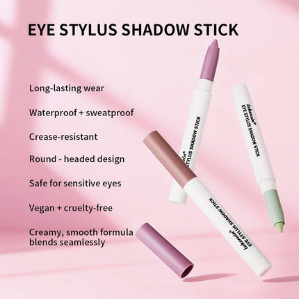 8 Colors Eyeshadow Stick Long Lasting Waterproof Shimmer Glitter And Matte High Pigmented Eyeshadow Pencil Crayon Korean Makeup
