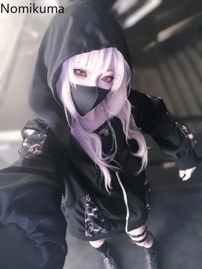 Women Clothing Harajuku Hoodies Coats Y2k Tops Streetwear Oversized Jackets Casual Hooded Fashion Sweatshirts 2025 Ropa Mujer