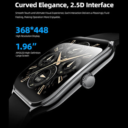 Ultra Thin Smart Watch men 1.96" AMOLED HD Pixel Display Always Show Time BT Call Reminder Smartwatch Ladies For Android iOS