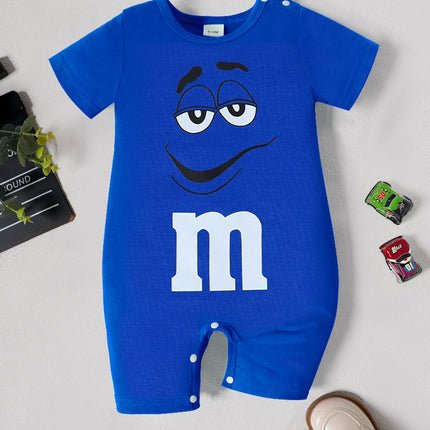 Boys Dnd Girls Summer Baby Letters Printed Short-Sleeved Comfortable Onesies