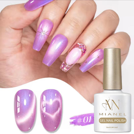 1-6PCS Popular Winter Internet Celebrity Hot-selling Northern Lights Cat Eye Magnet Gel Nail Polish Nail Art Nail Supplies