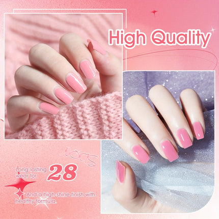 Poly Gel Nail Kit Starter with 4 Colors (Natural Clear + 3 Tones) - Quick Dry Nail Polish, / Curable DIY Gel Nail Polish for
