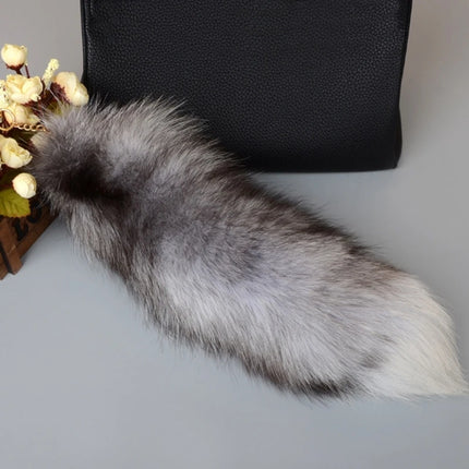 40cm Furry Animal Tails Keychain Gifts Cute Plush Fox Tail Keyrings for Women Bag Backpack Car Key Charms Wholesale