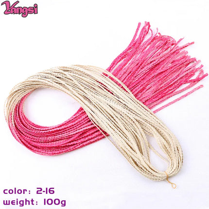Full Star 30 Inch Synthetic Zizi Braids Thin Box Braids Hair Extensions Brown Pink Blue Red 613 Ombre Box Crochet Braiding Hair
